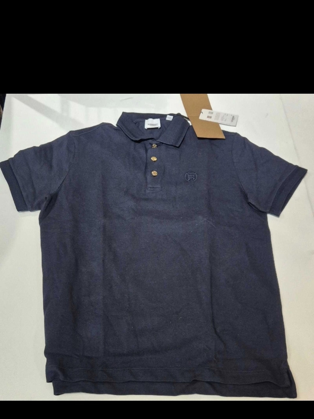 NWT Burberry Polo Shirt Large Navy (P47)